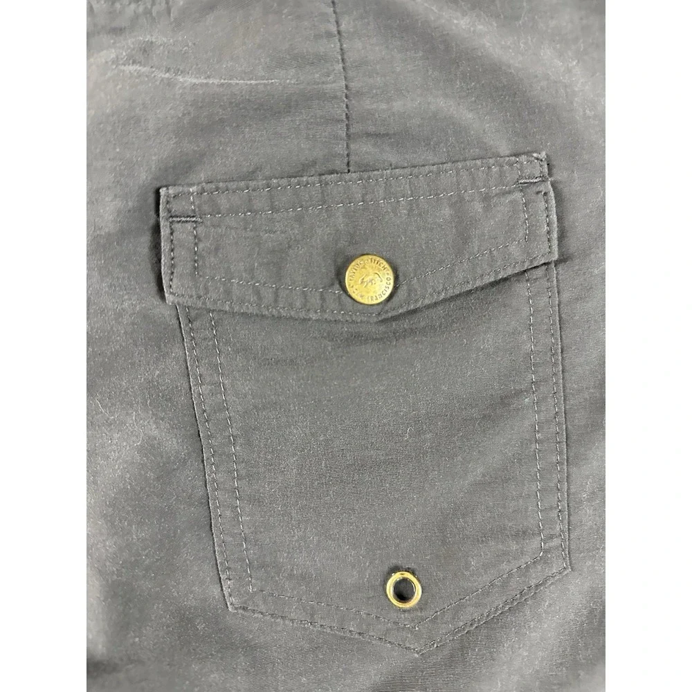 Taylor Stitch Board Shorts Wet-Dry Men's 32  Gray Unlined Chino Zip Drawstring